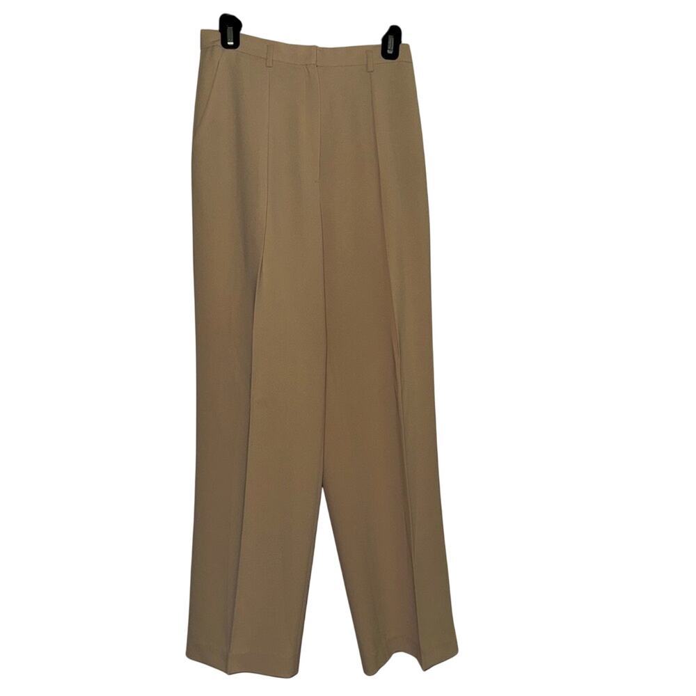 Jones New York Vintage 90s High Waist Pleated Wide Leg Trouser Plants Tan Size 8